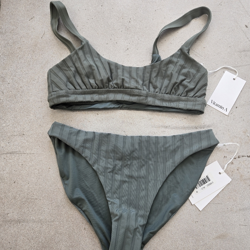 Vitamin A Green Bikini Set